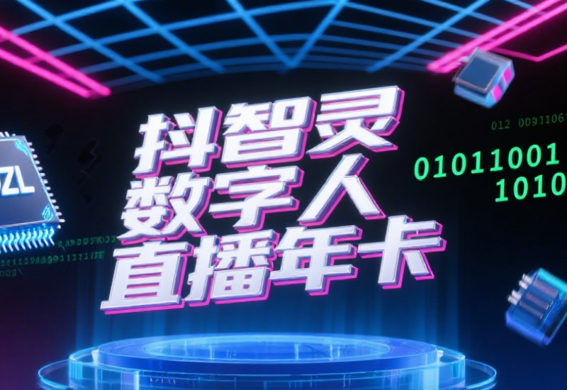 抖智灵数字人直播年卡 - 全自动无人直播工具 多平台适用 | 平头哥科技