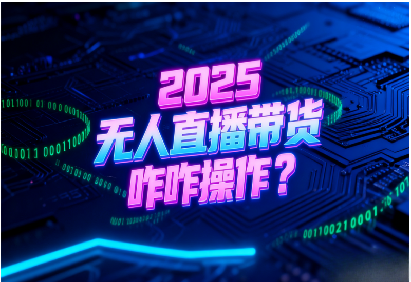 2025 无人直播带货实操攻略 新手零门槛上手方法
