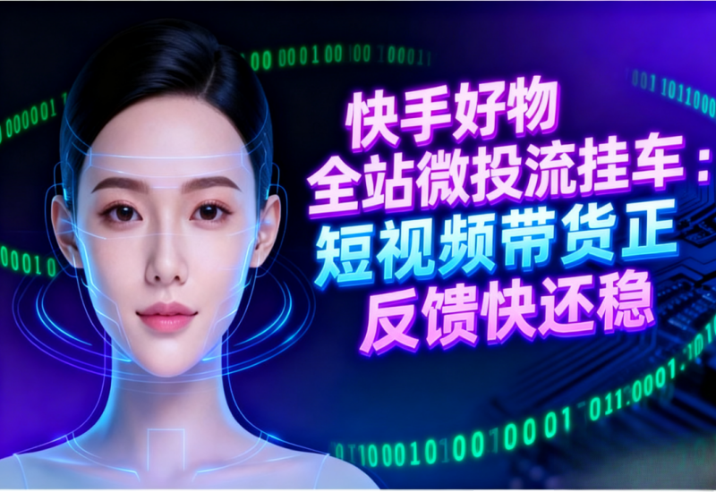 快手好物全站微投流挂车 短视频带货稳赚