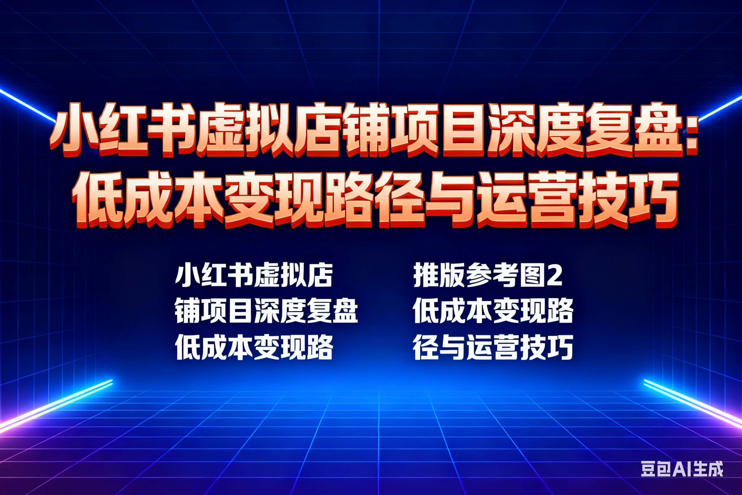 小红书虚拟店铺复盘：低成本变现与运营技巧