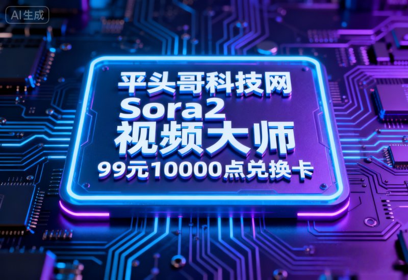 平头哥科技网 Sora2 视频大师 99元10000点兑换卡-平头哥科技网