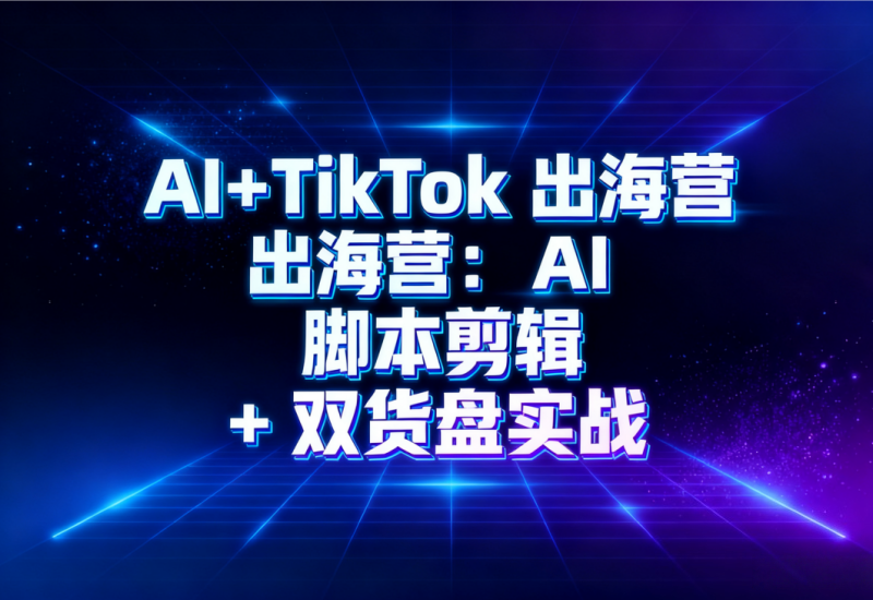 2025 AI+TikTok出海营：30天涨粉10w月销$1.8w
