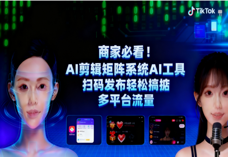 实体商家必看！AI 剪辑矩阵系统助多平台流量运营