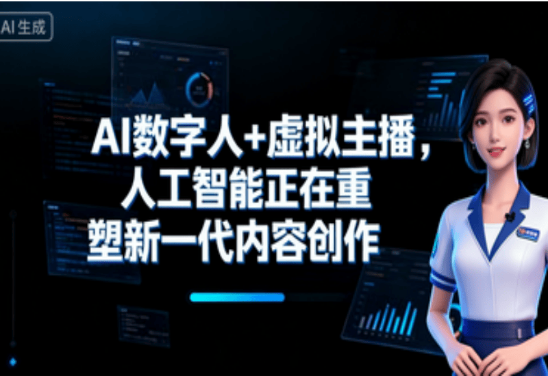 AI数字人+虚拟主播，人工智能正在重塑新一代内容创作：AI工具与实战技巧 - 平头哥科技网-平头哥科技网
