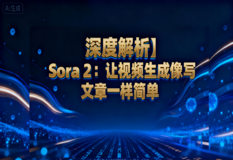 【深度解析】Sora 2：让视频生成像写文章一样简单：AI工具与实战技巧 - 平头哥科技网-平头哥科技网