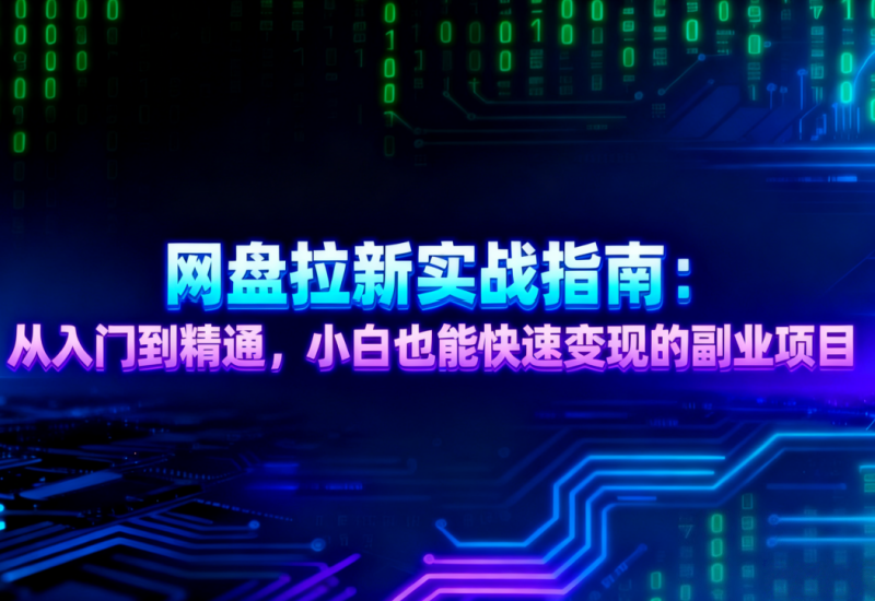 网盘拉新教程：小白副业日结收益实战指南