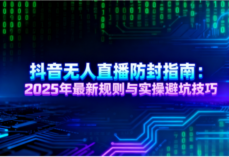 2025抖音无人直播防封指南-规则解析与实操技巧