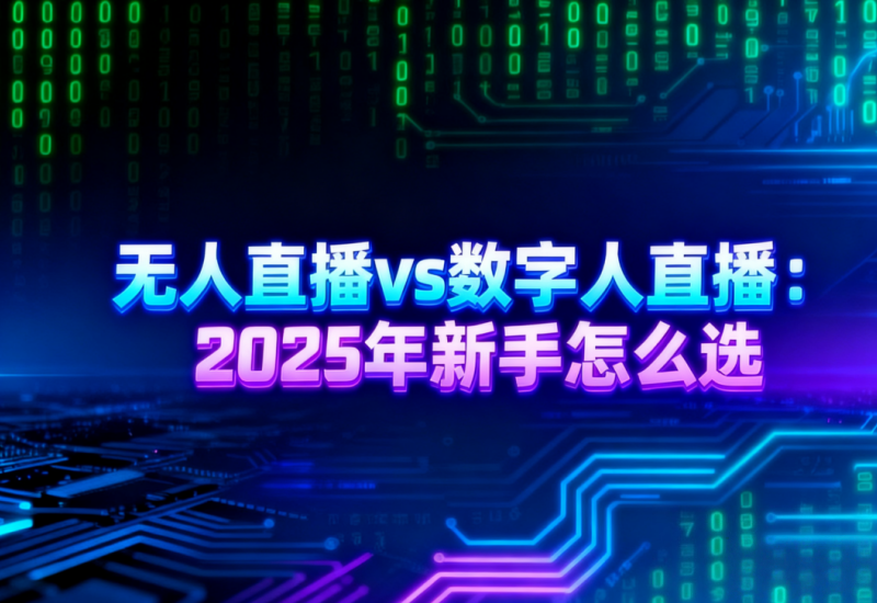 无人直播 vs 数字人直播：2025 年新手怎么选？
