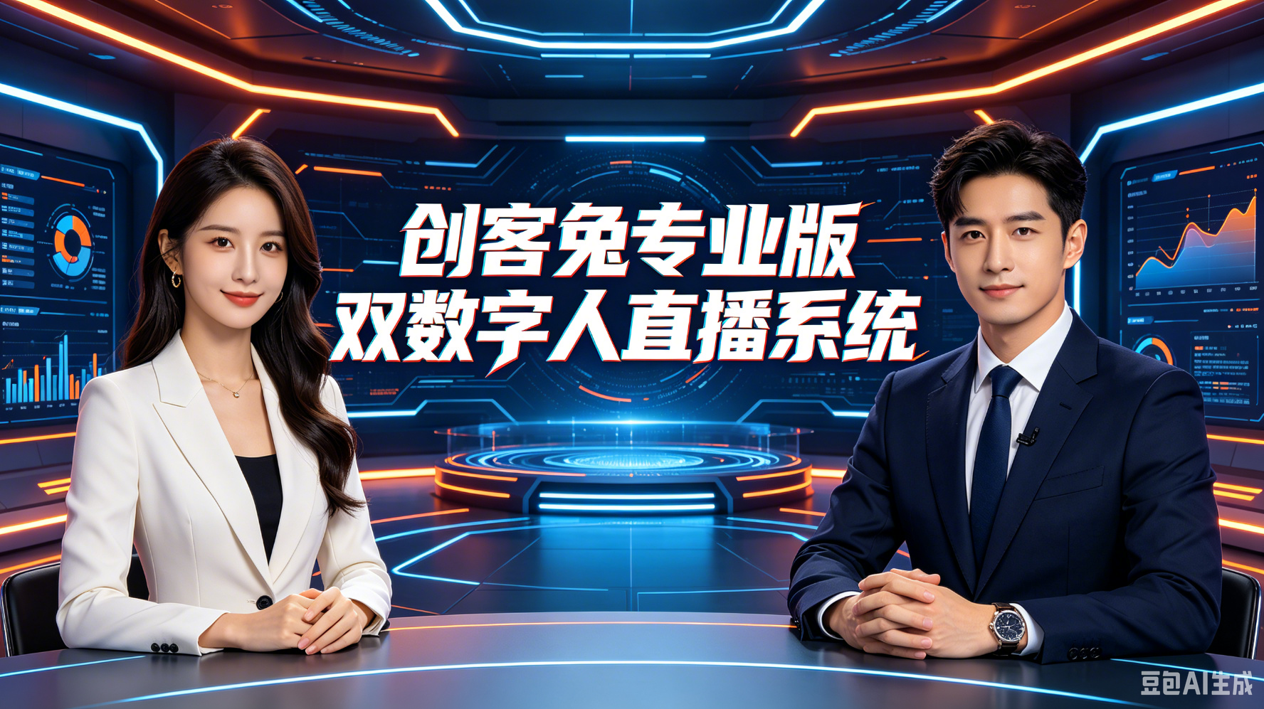 创客兔专业版双数字人直播系统年卡:本地部署+V2/V3引擎,5分钟复刻真人级主播-平头哥科技网