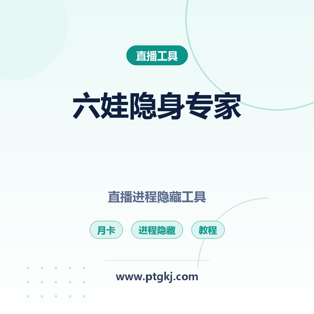 六娃隐身专家实操教程 电脑直播进程隐藏月卡使用指南