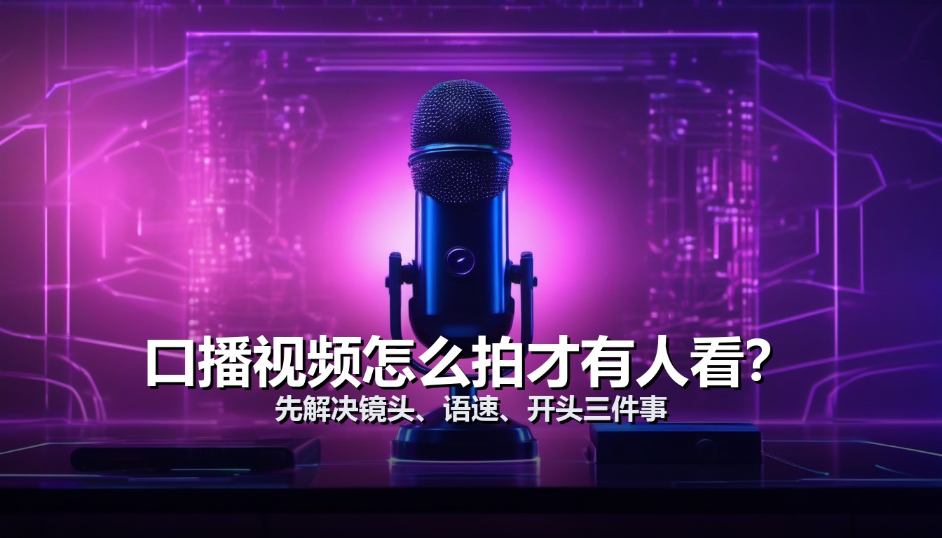 口播视频怎么拍 镜头语速开头