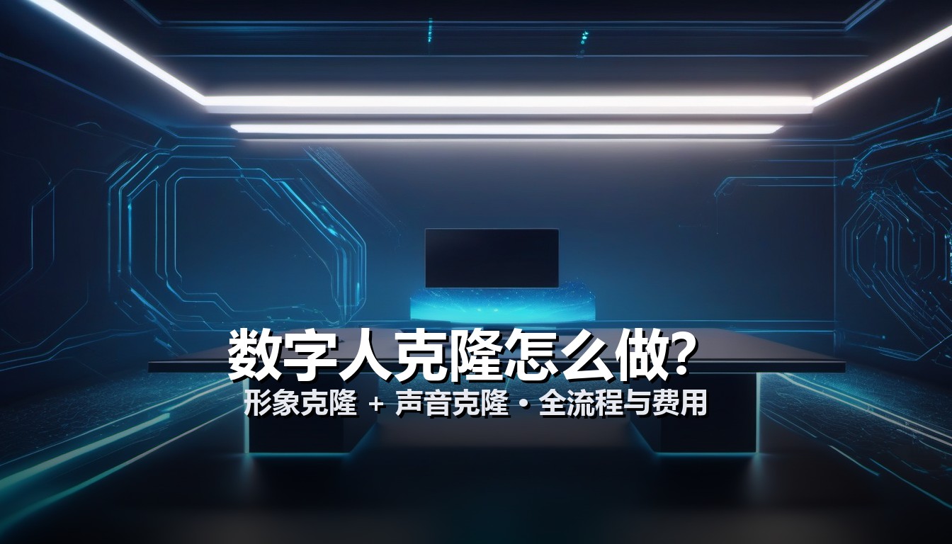 数字人克隆怎么做？形象克隆+声音克隆全流程和费用